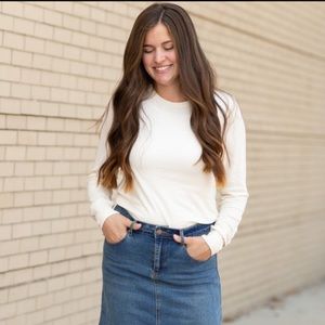 Thread & Supply Cream Long Sleeve Tee